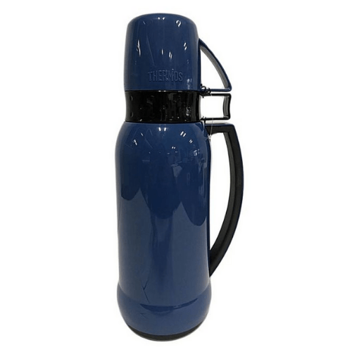 Thermos Mars Glass Vacuum Flask - 1L Dark Blue