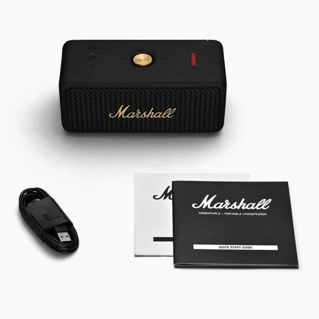 Marshall Emberton II Bluetooth Speaker – Black & Brass