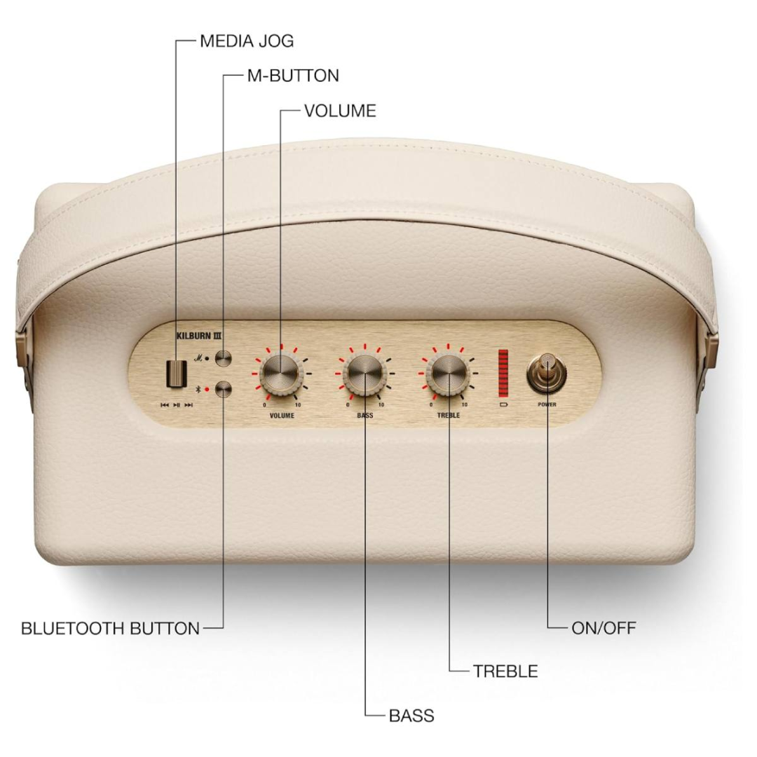 Marshall Kilburn III Bluetooth Speaker – Cream