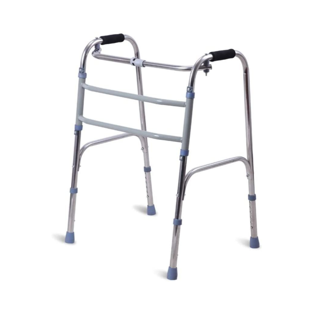Mobi-Aid Walker frame Without Wheels Height Adjustable and Foldable - Red Rhino
