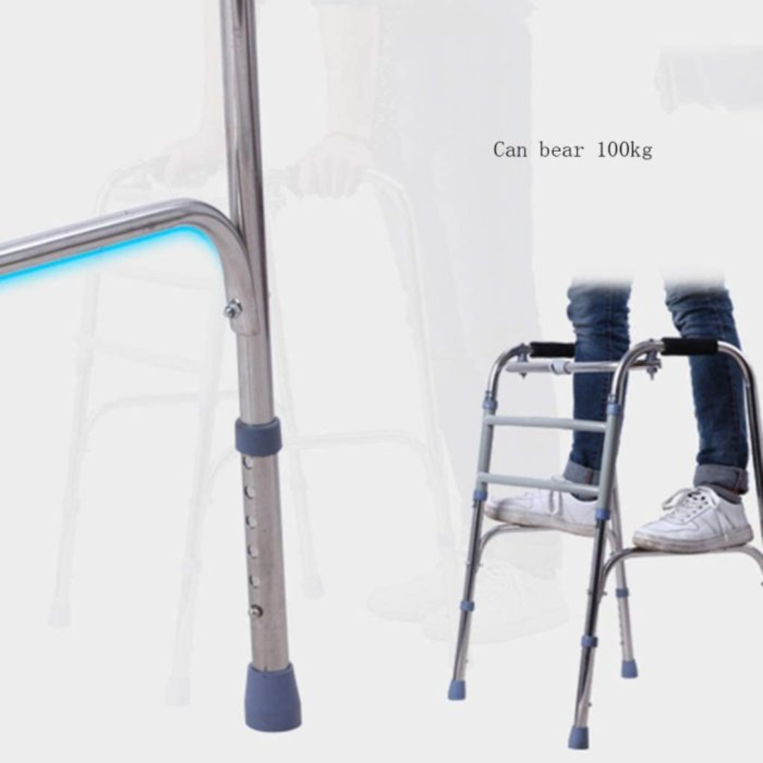 Mobi-Aid Walker frame Without Wheels Height Adjustable and Foldable - Red Rhino