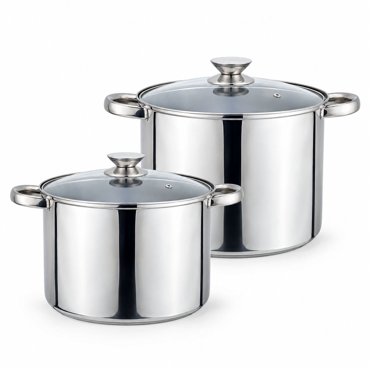 Muhler 2-Piece Large Deep Cooking Pot Set – 12.2L + 14.8L | Buy in Kenya | Red Rhino