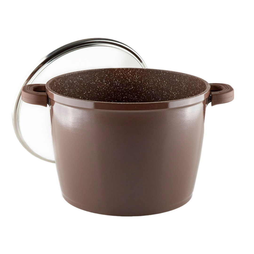 Muhler Mia Deep Cooking Pot MR-2429, 24X17.5 Cm, 6.5 L, Chocolate, Die-Cast
