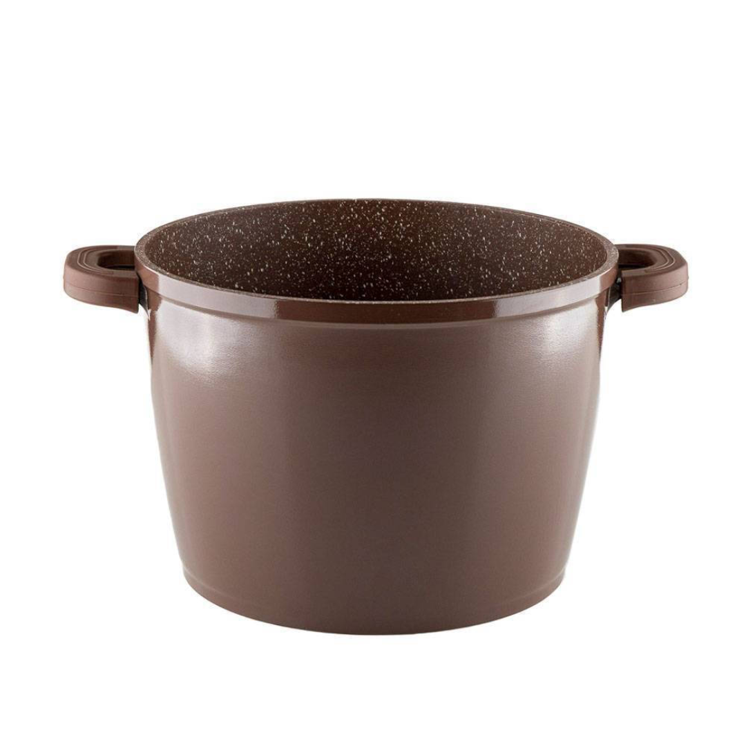 Muhler Mia Deep Cooking Pot MR-2429, 24X17.5 Cm, 6.5 L, Chocolate, Die-Cast