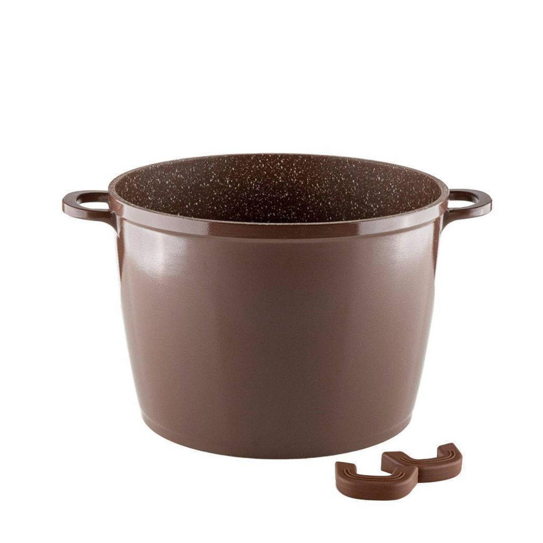 Muhler Mia Deep Cooking Pot MR-2429, 24X17.5 Cm, 6.5 L, Chocolate, Die-Cast