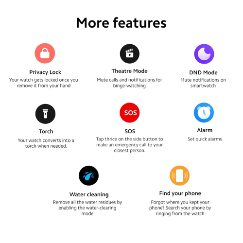 Redmi Watch 3 black, display detail