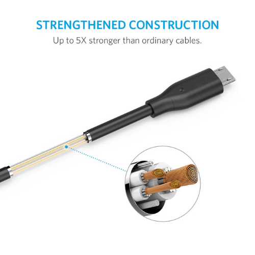 ANKER POWERLINE MICRO USB BLACK (3FT) A8132H12