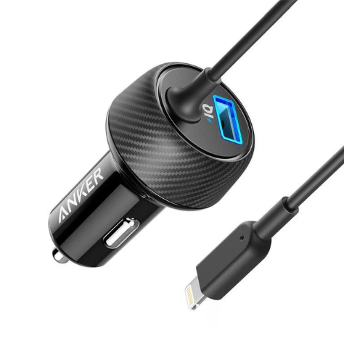 ANKER POWERDRIVE 2 ELITE WITH LIGHTNING CONNECTOR BLACK