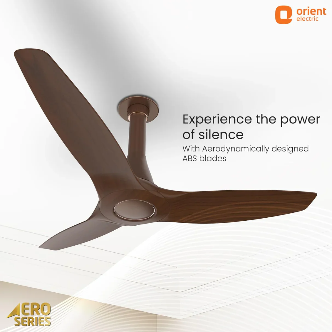 ORIENT Aeroquiet 48" Ceiling Fan NEU BLDC Truffle Wood