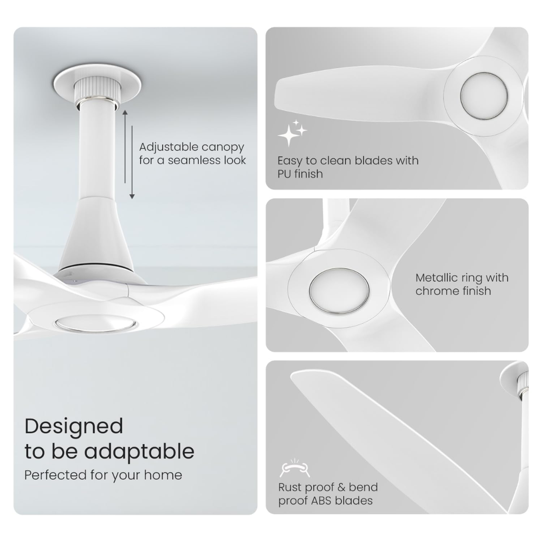 ORIENT Aeroquiet 48" Ceiling Fan White NEU