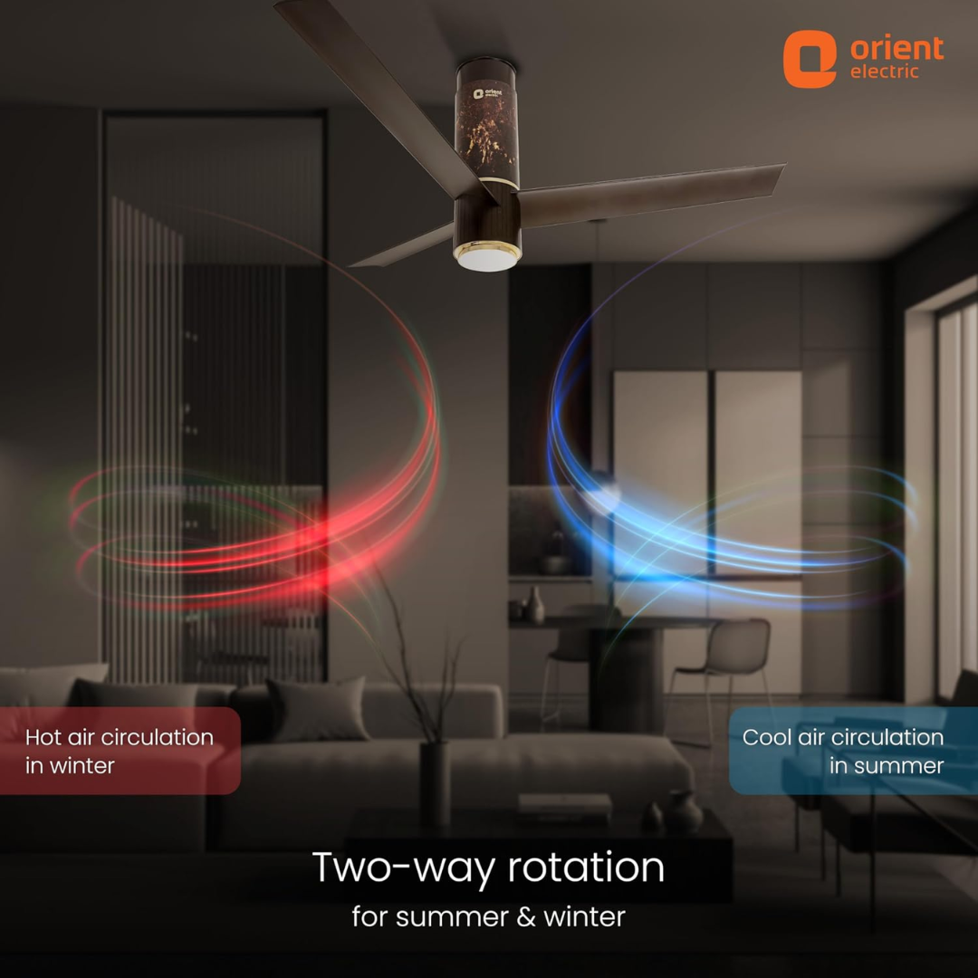 ORIENT Aeroslim 48" Ceiling Fan Flame Gold
