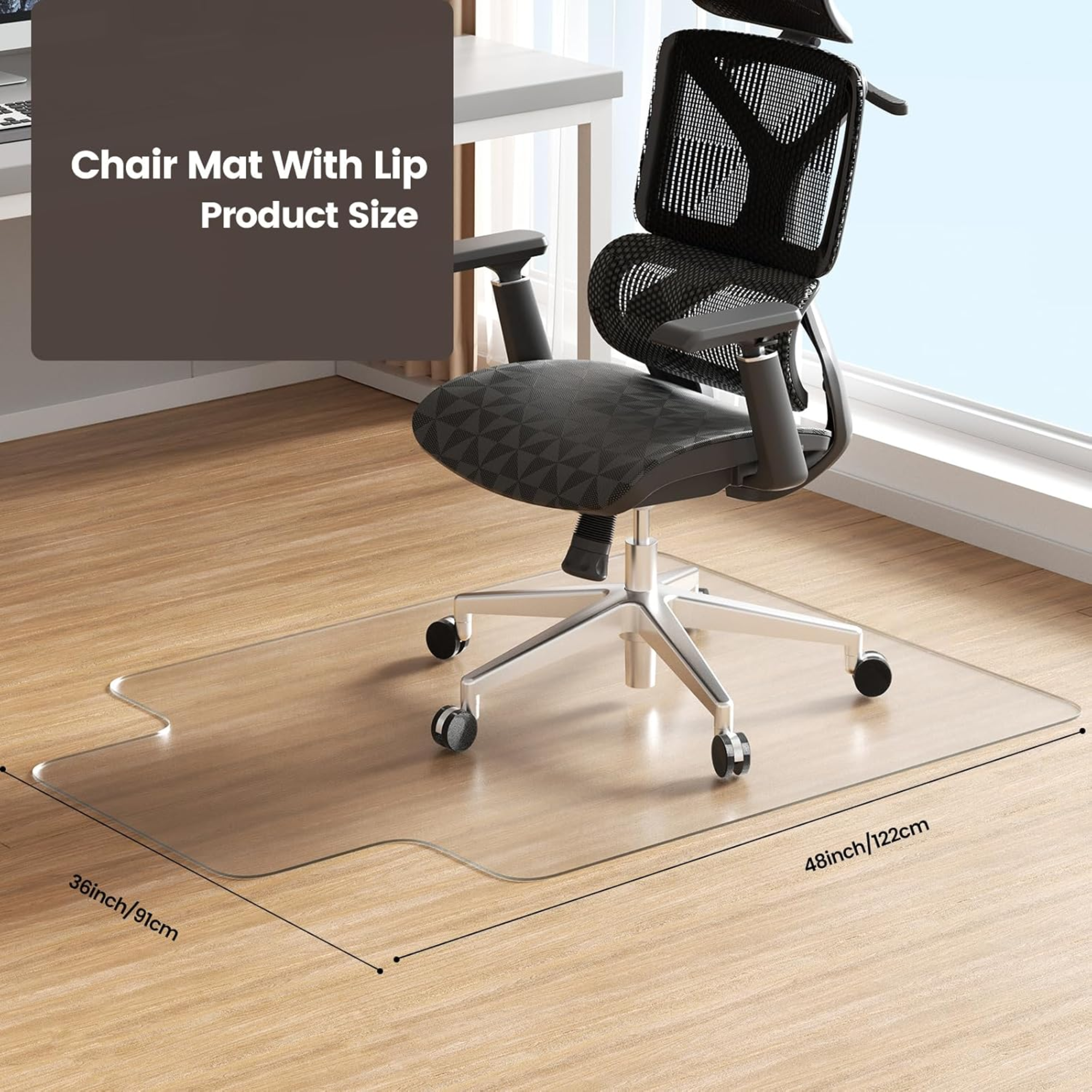 Decor Clear Plastic Chair Mat 2 Pcs - 90 cm x 120 cm
