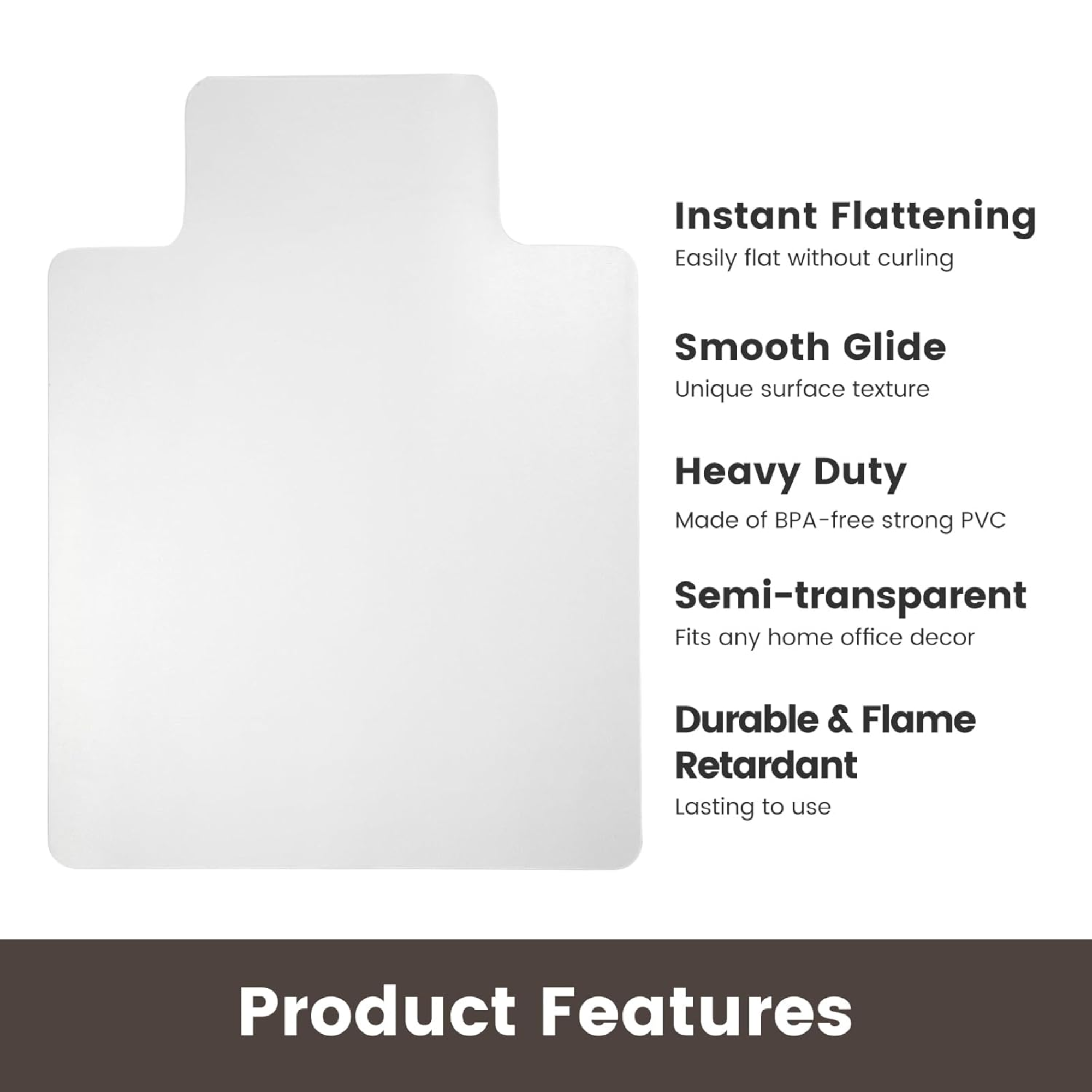 Decor Clear Plastic Chair Mat 2 Pcs - 90 cm x 120 cm