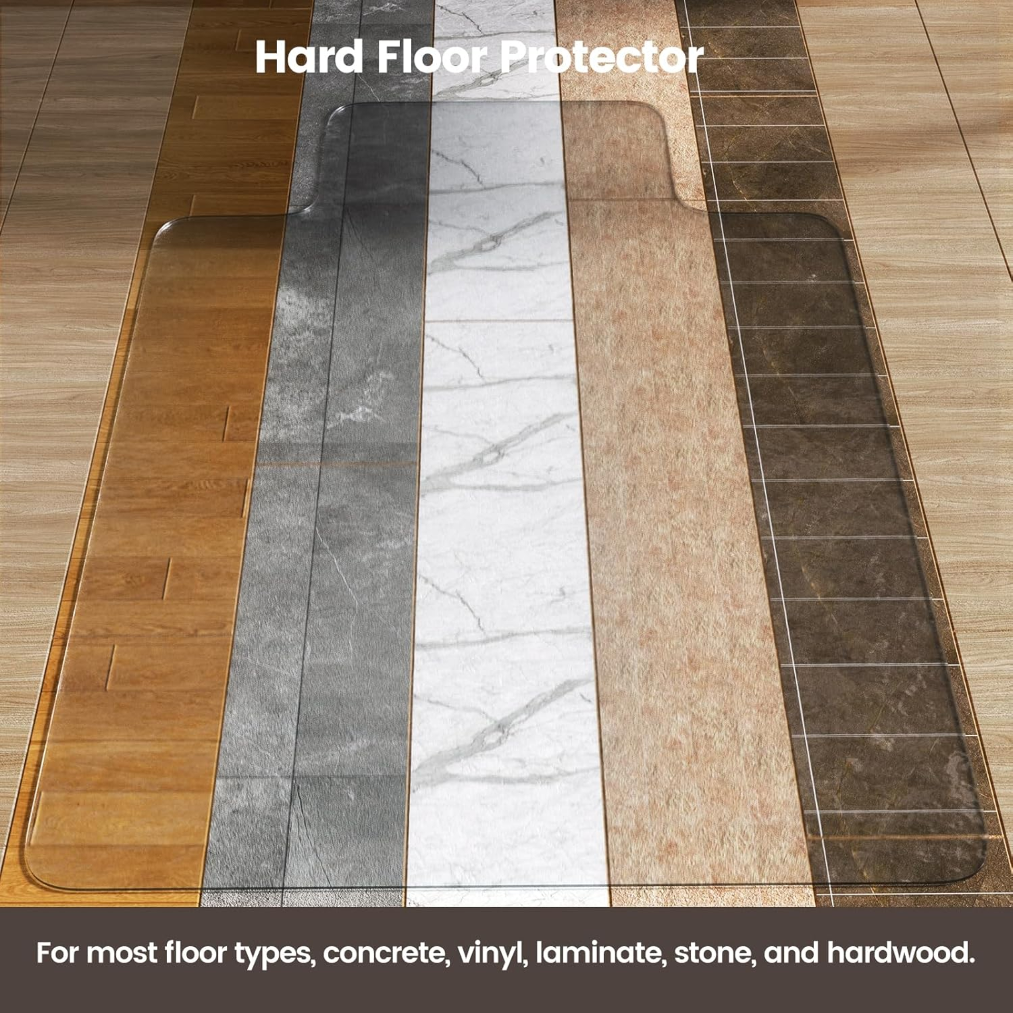 Decor Clear Plastic Chair Mat 2 Pcs - 90 cm x 120 cm