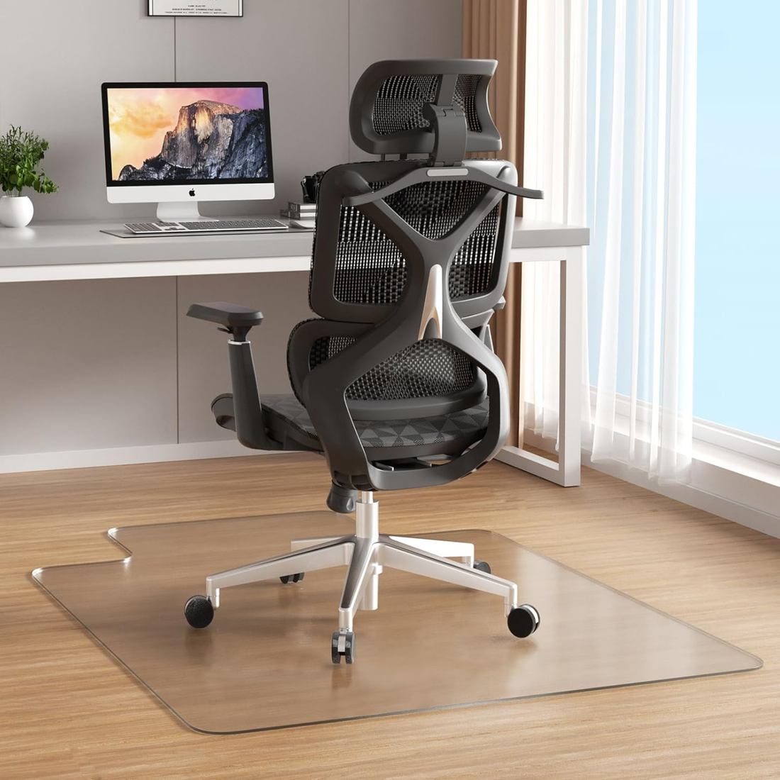 Decor Clear Plastic Chair Mat 2 Pcs - 90 cm x 120 cm