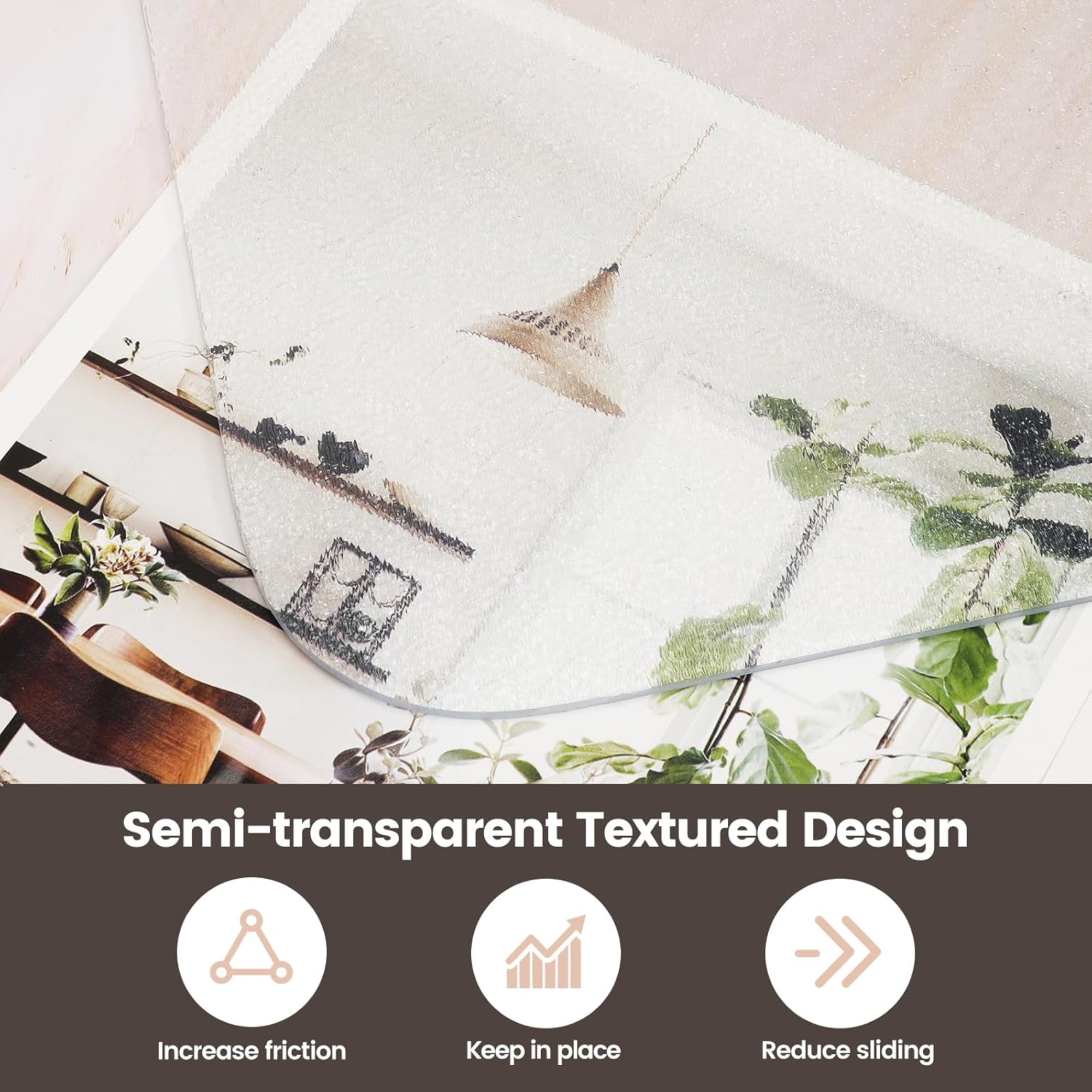 Decor Clear Plastic Chair Mat 2 Pcs - 90 cm x 120 cm