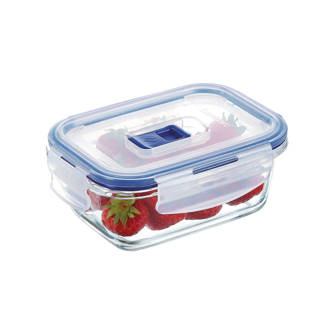 Luminarc Pure Box Active Glass Storage Box with Lid - 76cl Transparent - P3546 - Red Rhino