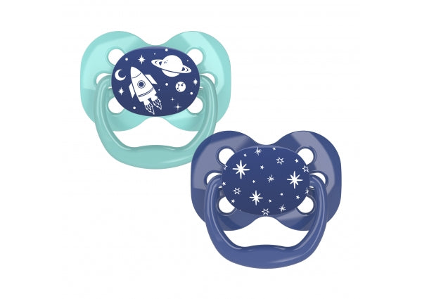 Dr Brown's Advantage Pacifier - Stage 1 Blue 0-6M 2PK PA12002 - Red Rhino
