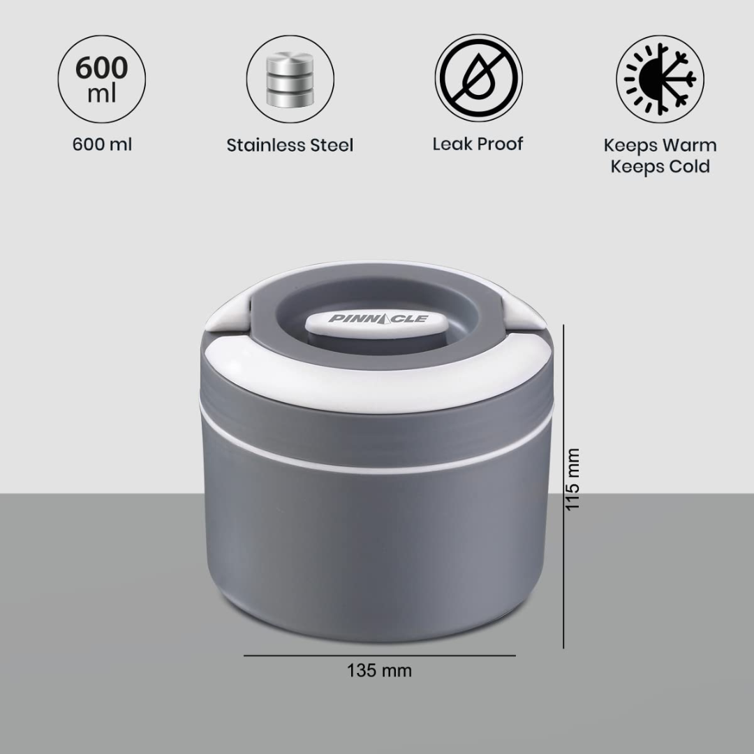 Pinnacle Prime Stainless Steel Insulated Lunch Box (600ml) PR-2004