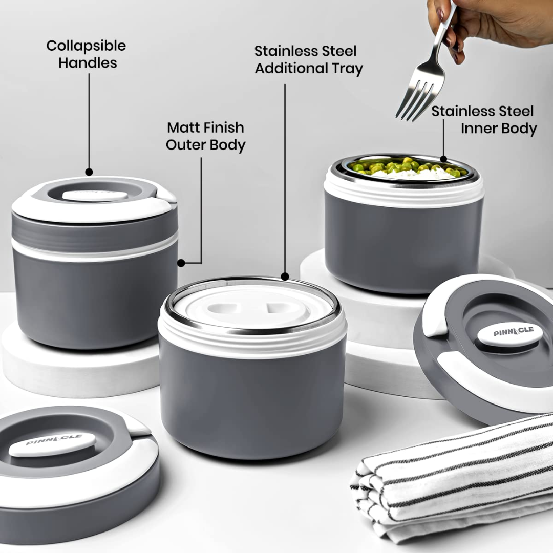 Pinnacle Prime Stainless Steel Insulated Lunch Box (600ml) PR-2004