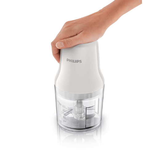 Philips Daily Collection Chopper 450 W, 0.7 L, 2 blades HR1393/01 - Red Rhino