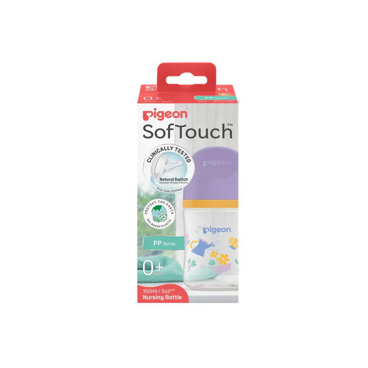 Pigeon SofTouch Baby Feeding Bottle 160ml spring - 0+ Months-81295