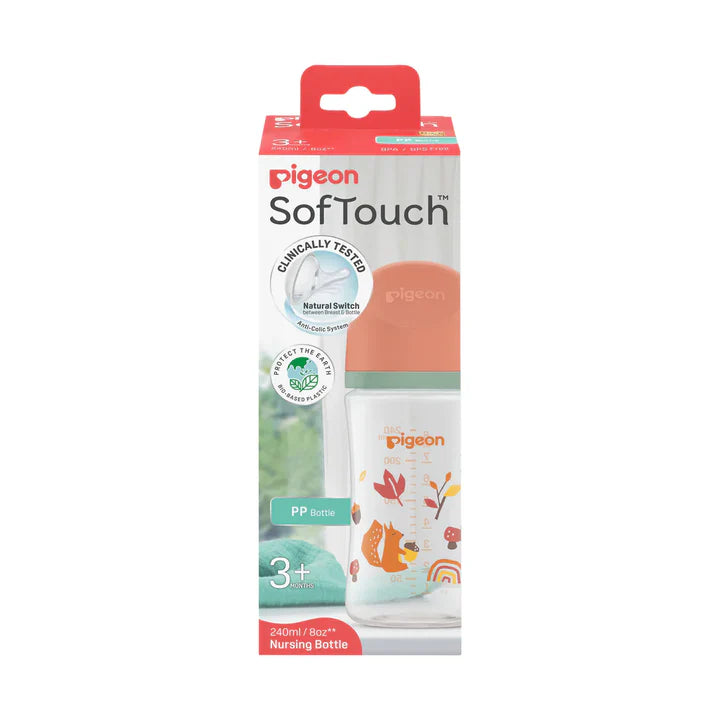 Pigeon SofTouch Baby Feeding Bottle 240ml Autumn - 3+ Months WN3-81297