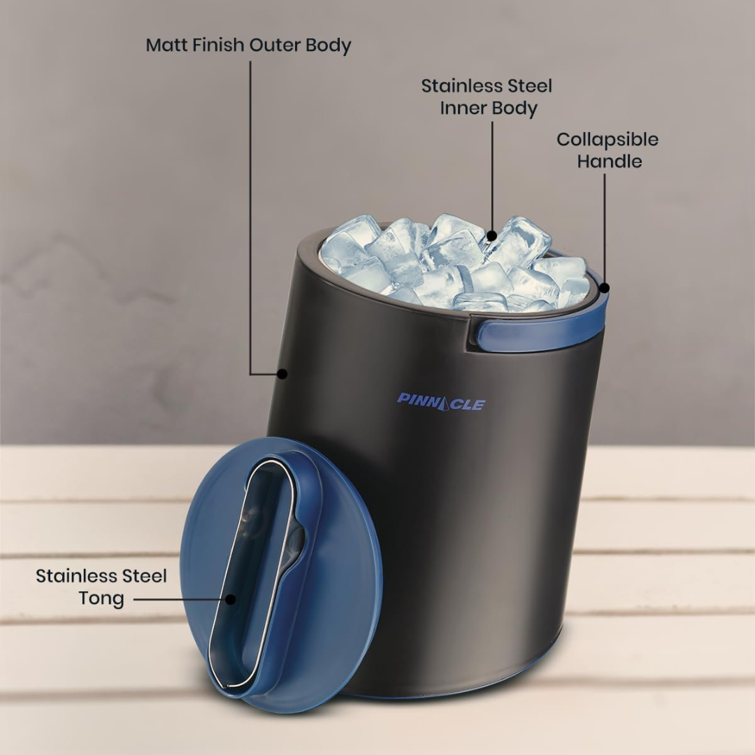 Pinnacle Polar Ice Bucket with Lid & Tong (1.5 L) - Blue Lagoon Color