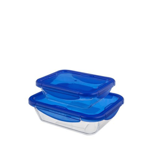 Pyrex Cook and Go Glass Rectangular dish with lid - Set of 2