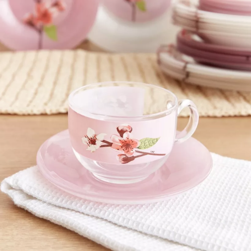 Luminarc Rose Garden 46-Piece Dinner Set - Red Rhino