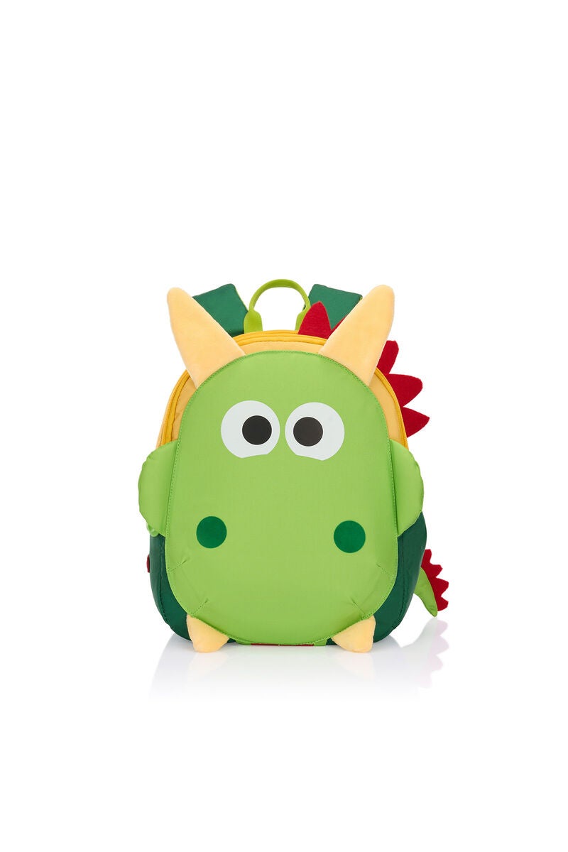 American Tourister Kiztopia Dragon Kids Backpack — Green / Yellow 10 L
