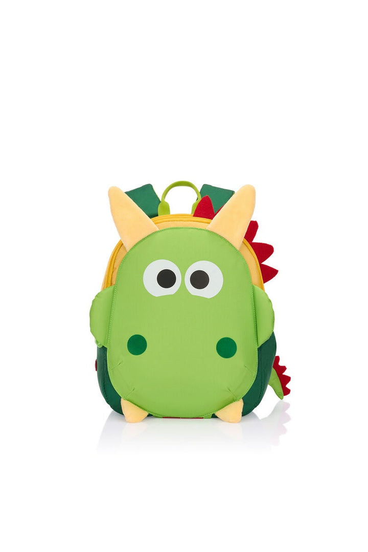 American Tourister Kiztopia Dragon Kids Backpack — Green / Yellow 10 L