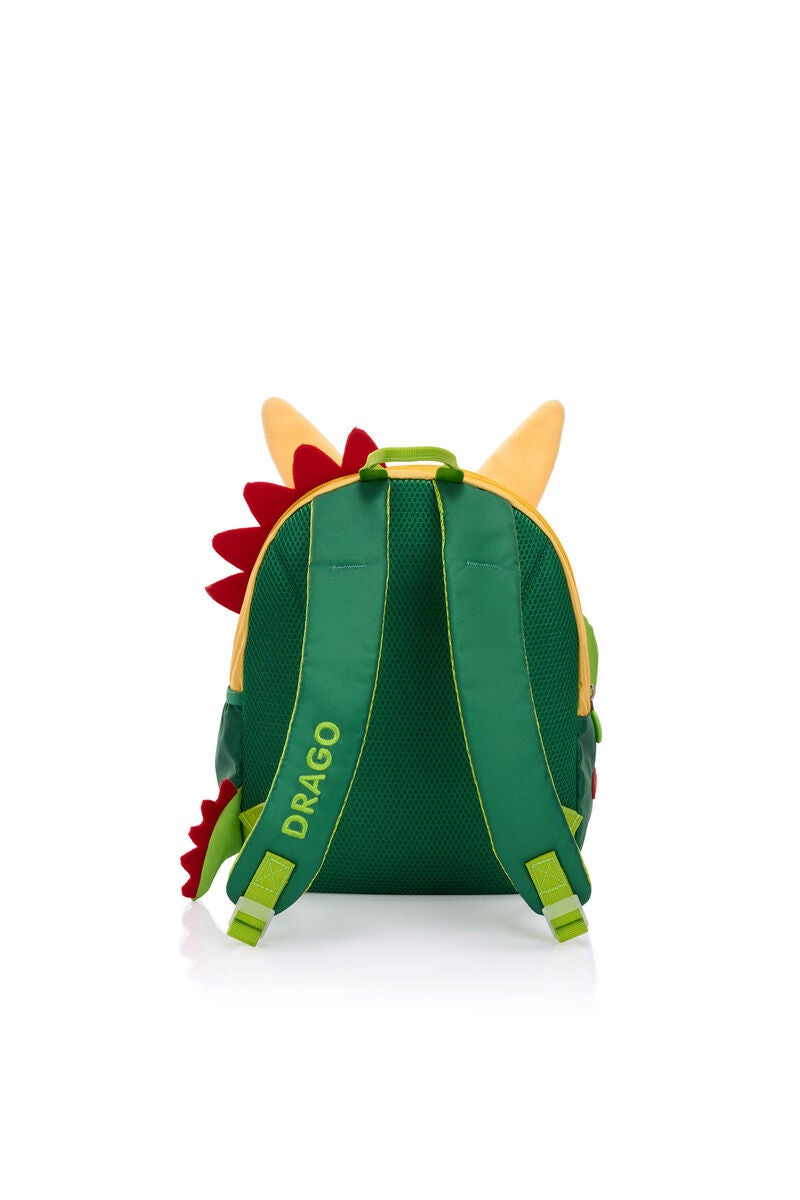 American Tourister Kiztopia Dragon Kids Backpack — Green / Yellow 10 L