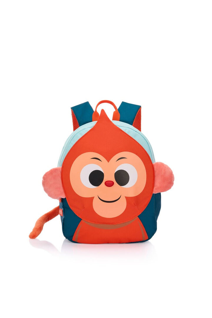 American Tourister Kiztopia Monkey Kids Backpack — Orange / Dark Green 10 L
