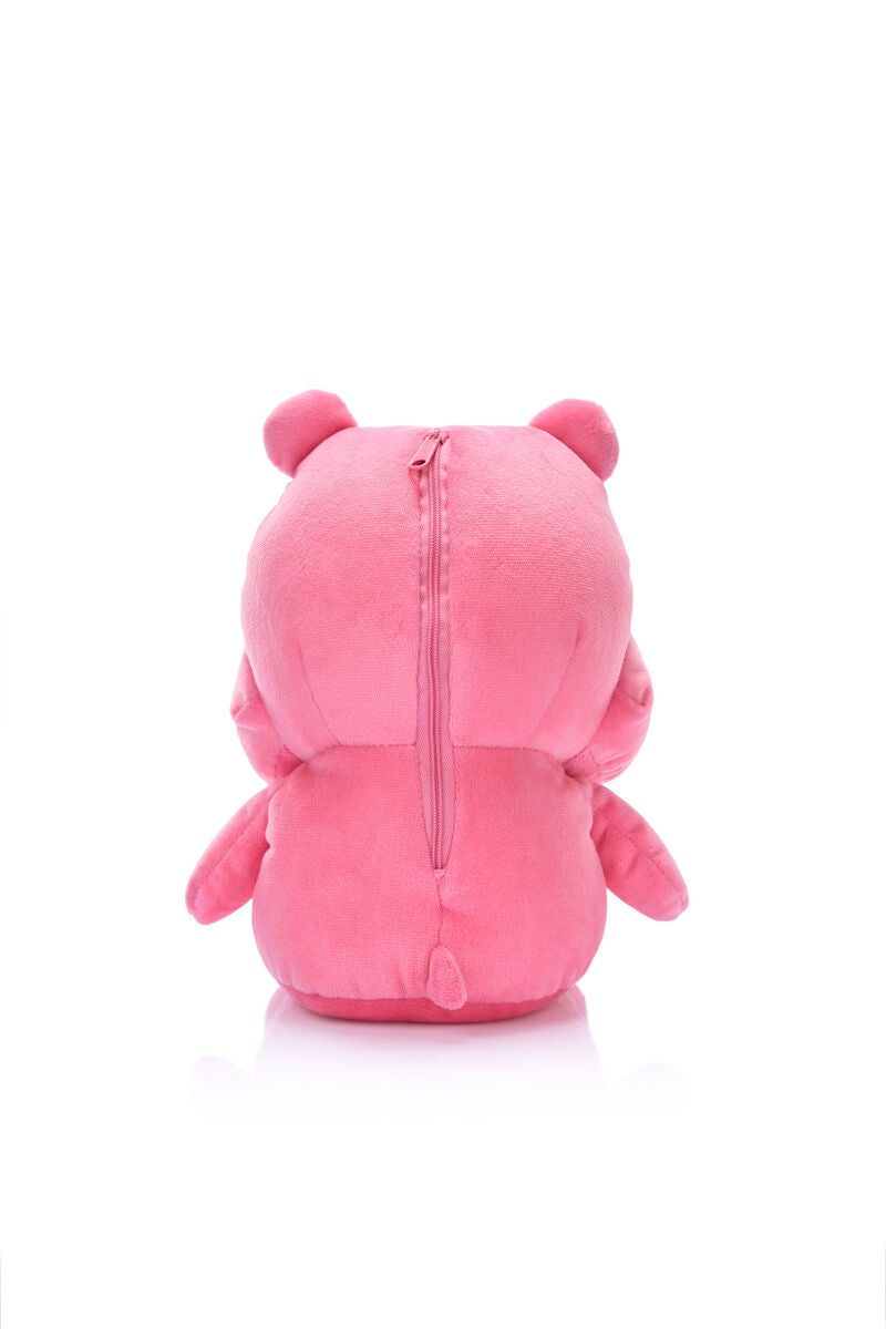 American Tourister Kiztopia Hippo 2-Way Travel Pillow — Pink / White