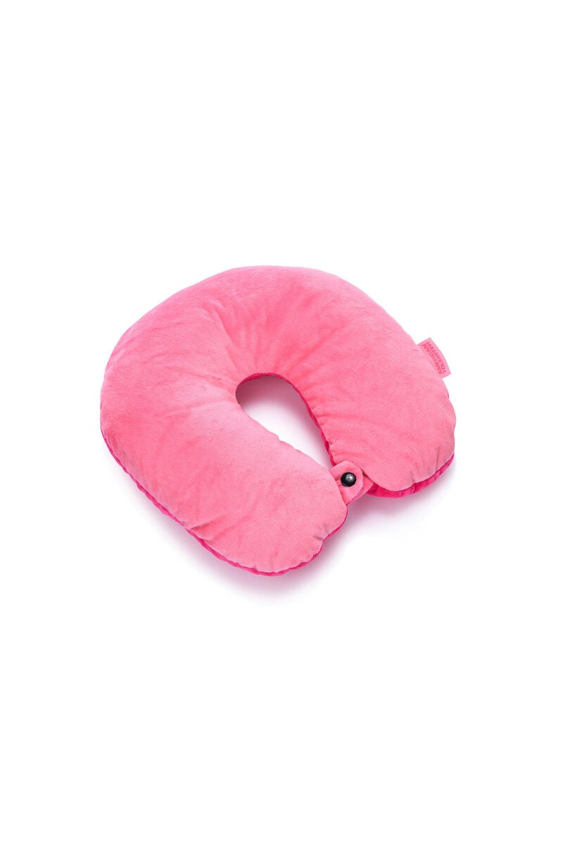 American Tourister Kiztopia Hippo 2-Way Travel Pillow — Pink / White