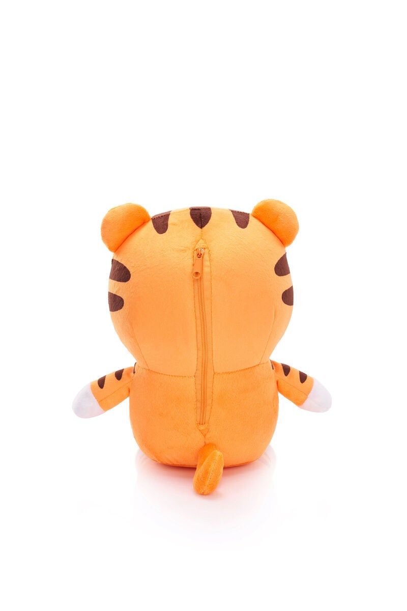 American Tourister Kiztopia Tiger 2-Way Travel Pillow — Orange / Brown