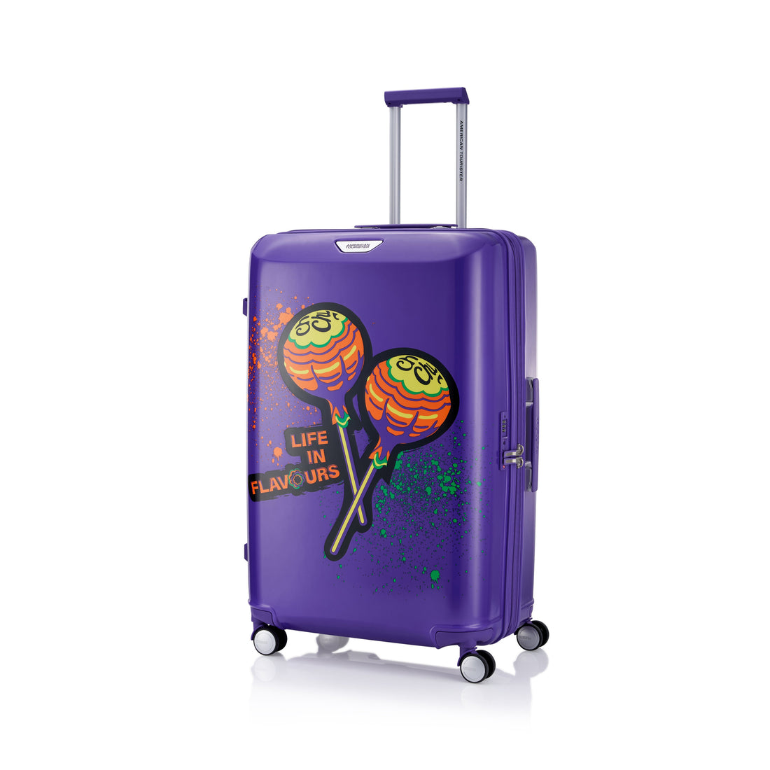 American Tourister Chupa Chups Spinner 77 cm — Grape / Orange Large Suitcase