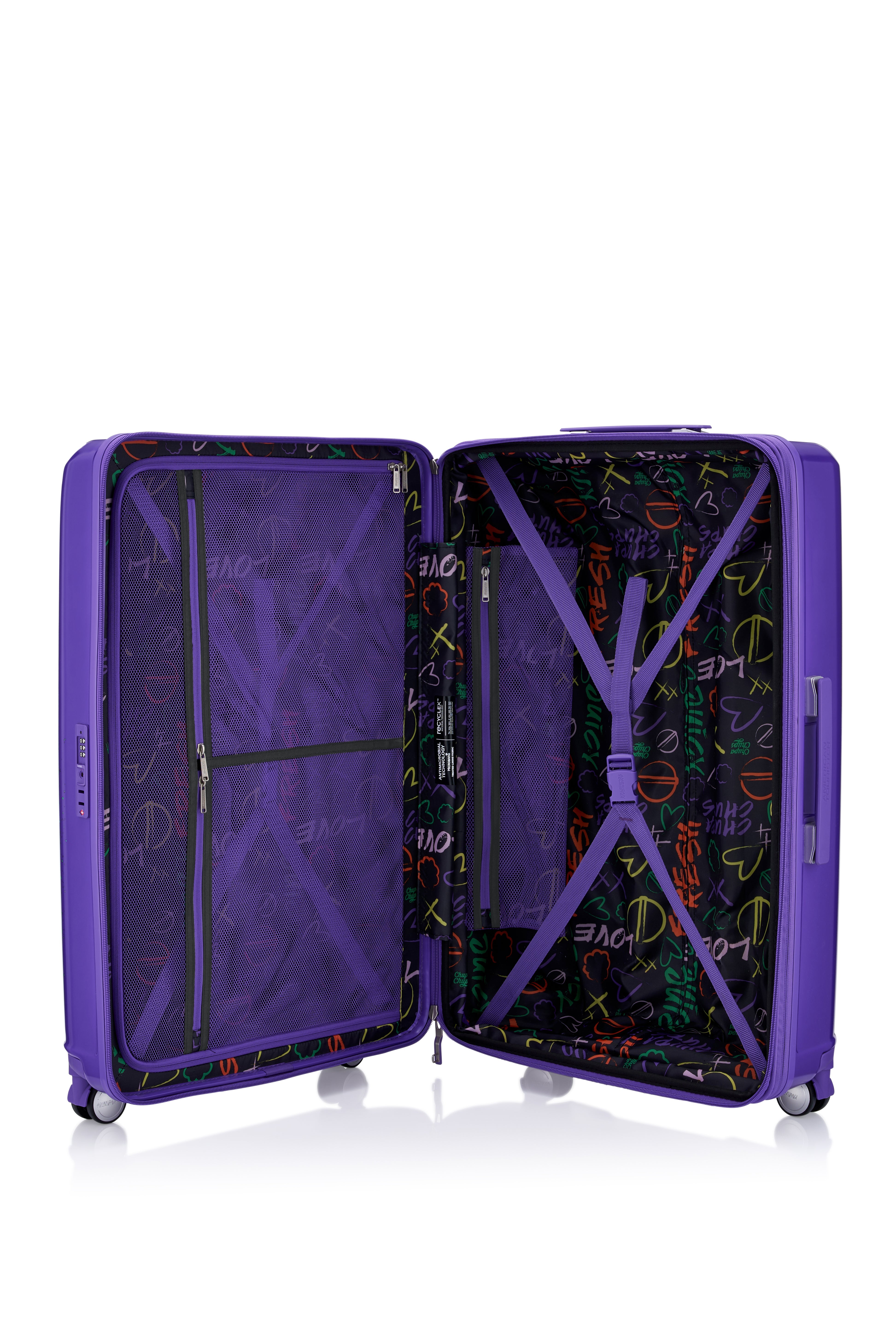 American Tourister Chupa Chups Spinner 77 cm — Grape / Orange Large Suitcase