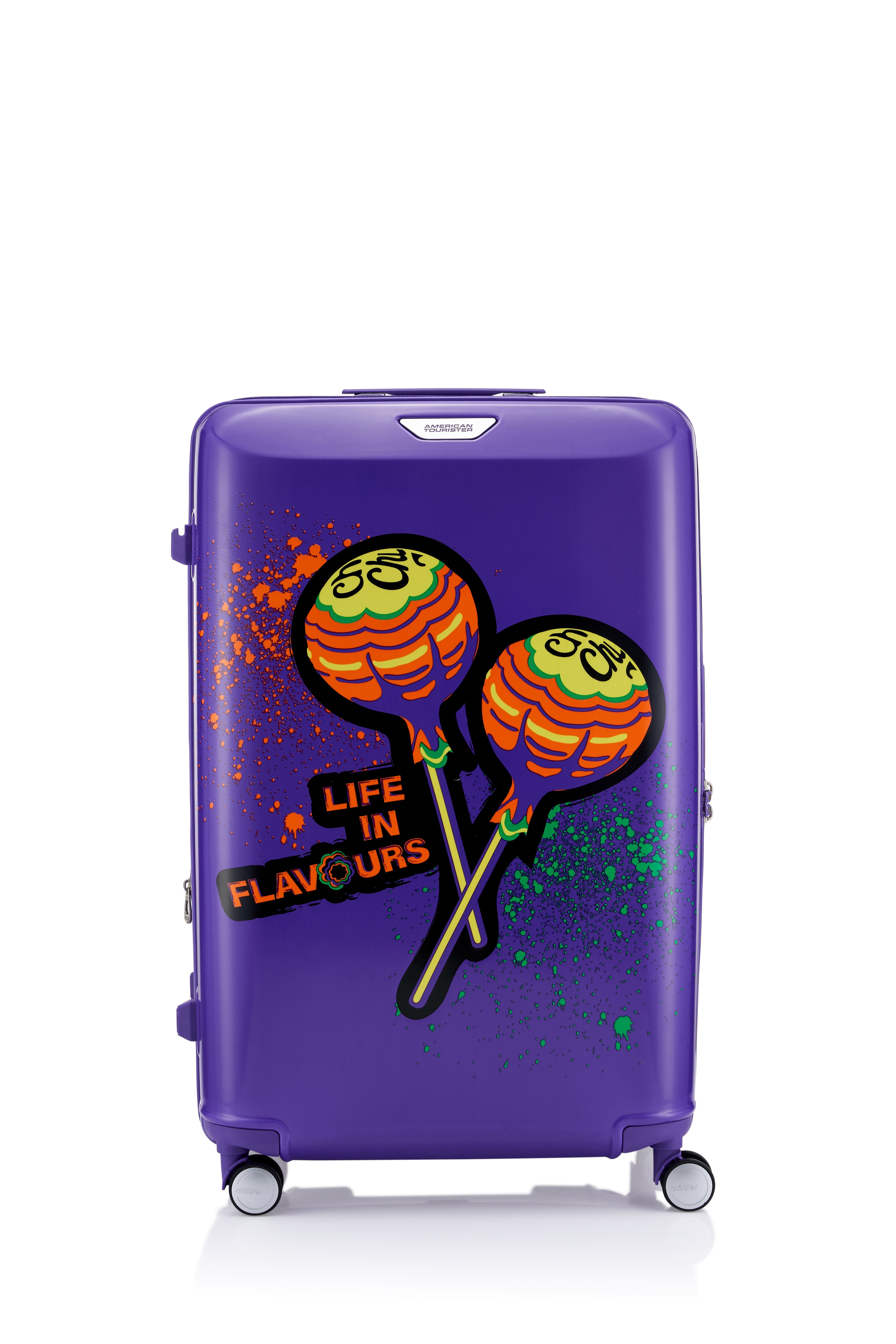American Tourister Chupa Chups Spinner 77 cm — Grape / Orange Large Suitcase