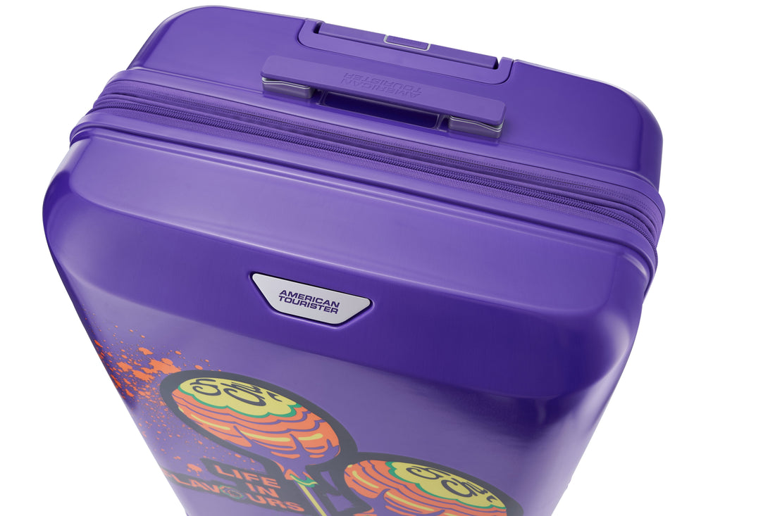 American Tourister Chupa Chups Spinner 77 cm — Grape / Orange Large Suitcase