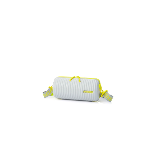 AMERICAN TOURISTER ROLLIO 32CM CROSSBODY GRY/LIME - Red Rhino