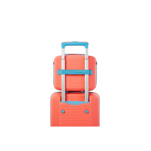 AMERICAN TOURISTER ROLLIO 2P SET CARRY BAG - DUFFLE -CORAL/BLUE - Red Rhino