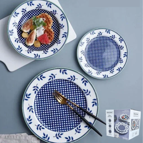 Sapphire Grove – 18pc Premium Porcelain Dinner Set