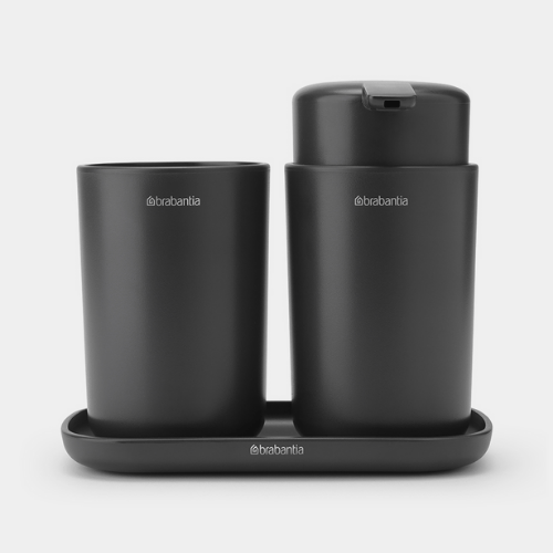 Renew Bathroom Accessory Set of 3 - Dark Grey