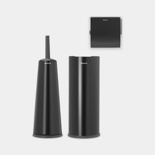 Renew Toilet Accessory Set Of 3 - Matt Black