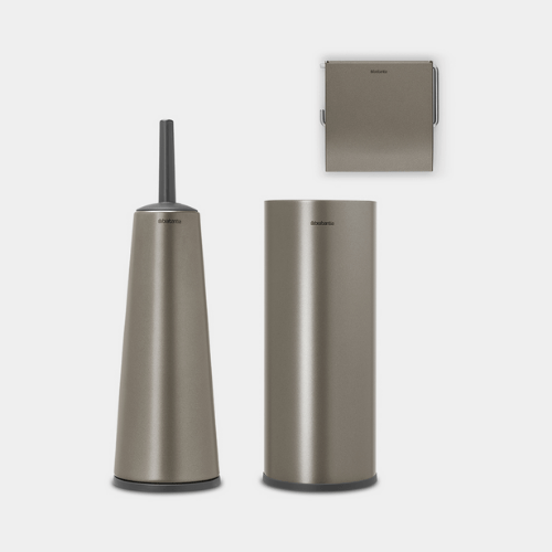 Renew Toilet Accessory Set Of 3 - Platinum
