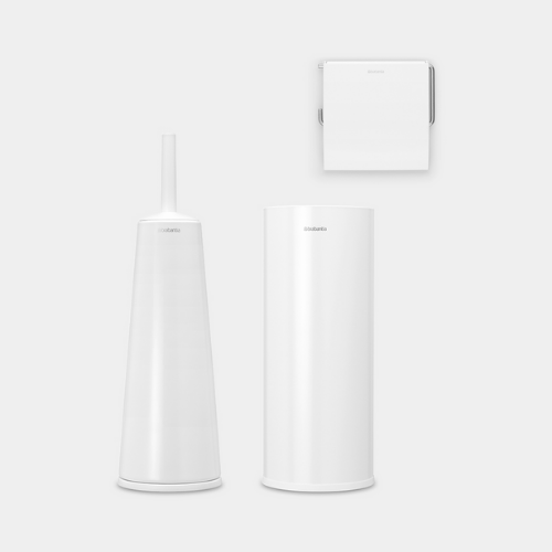 Renew Toilet Accessory Set Of 3 - White