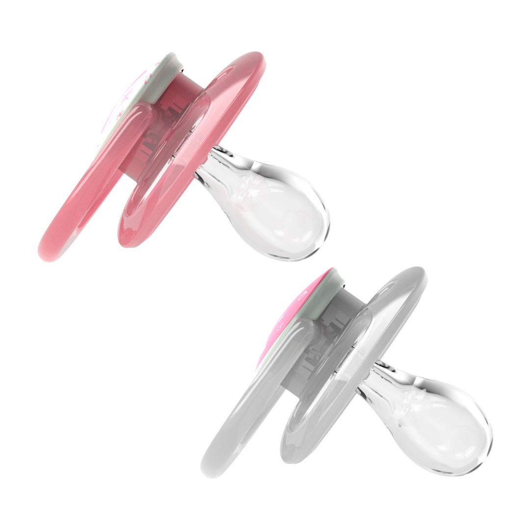 Dr. Brown's Advantage Glow in the Dark Soother 6-18 Month - Pink - Red Rhino