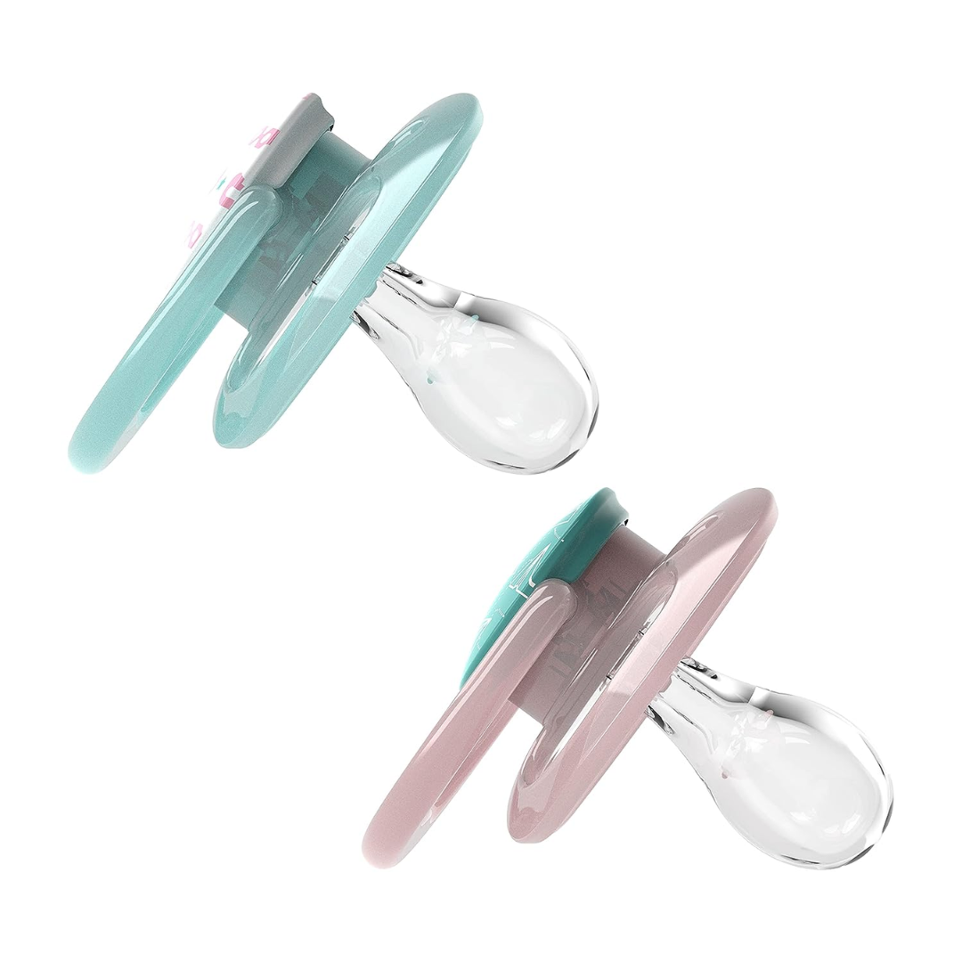Dr. Brown's Advantage Symmetrical Pacifier Soother 6-18 Month - Pink/Green PA2201-INTLX - Red Rhino